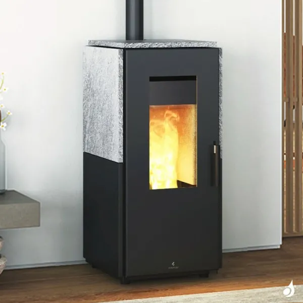 Poêle à Granulés étanche Ravelli Block 7 Puissance 7kW WiFi Sortie Fumée Supérieure – Image 3