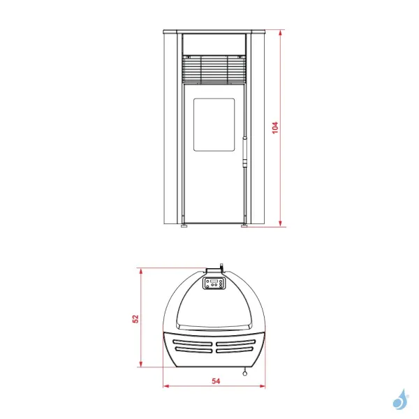 Poêle à Granulés étanche Royal Roberta E Air 80 Puissance 8.6kW A+ – Image 2