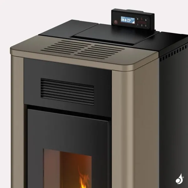 Poêle à Granulés Hydro CADEL River Idro 16 Puissance 16.1kW WiFi Sortie Fumée Postérieure – Image 4