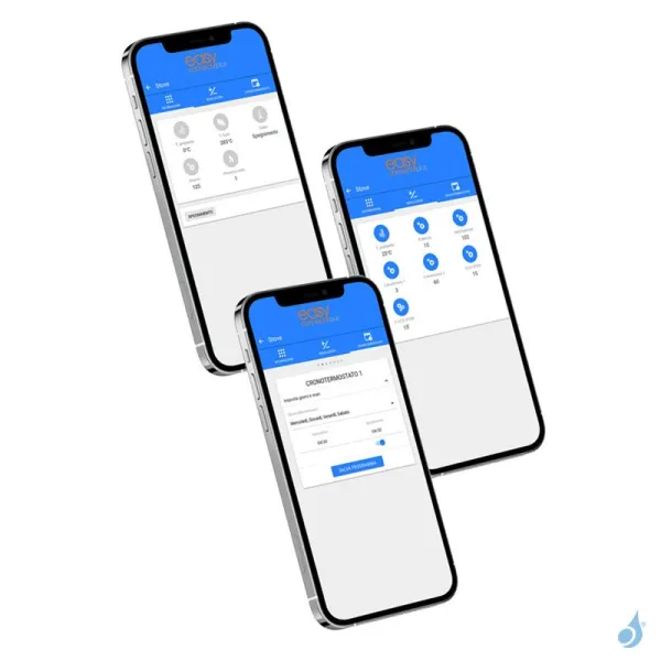 Poêle à Granulés Hydro CADEL River Idro 23 Puissance 22.4kW WiFi Sortie Fumée Postérieure – Image 3