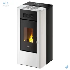 Poêle à Granulés Hydro-ventilé CADEL River Idrotech 18 Puissance 17.7kW WiFi Sortie Fumée Postérieure