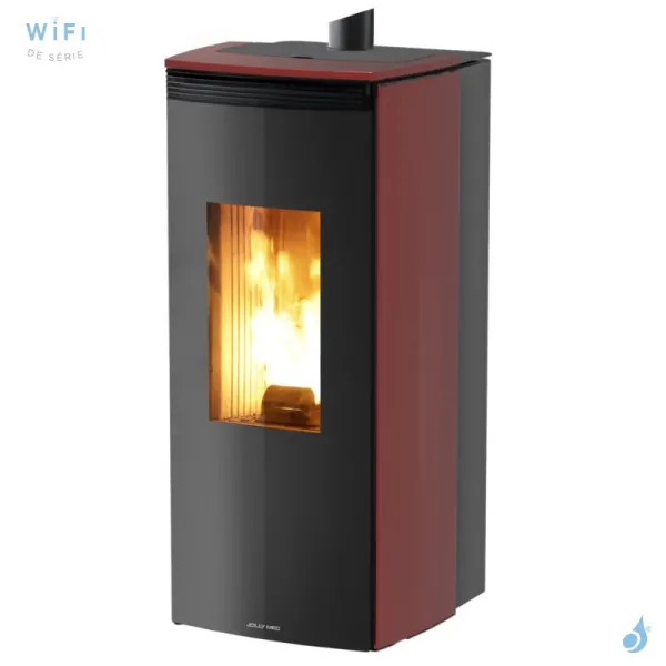 Poêle à Granulés Jolly Mec Bridge 10 KW Sortie Fumée Supérieure Coaxiale Ø8/13 Cm