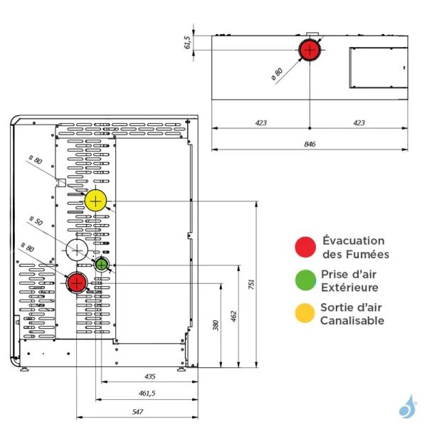 Poêle à Granulés Jolly Mec Dory Angolo S 9 KW Sortie Fumée Postérieure Ø80 Mm – Image 3