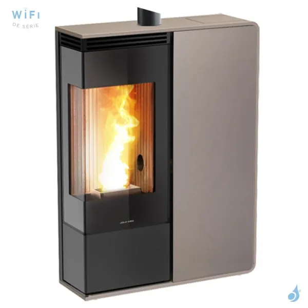 Poêle à Granulés Jolly Mec Dory Angolo S 9 KW Sortie Fumée Supérieure Coaxiale Ø8/13 Cm