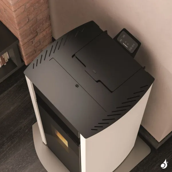 Poêle à Granulés Palazzetti Ecofire Bianca Lux 12 Puissance 12kW Sortie Fumée Postérieure – Image 3
