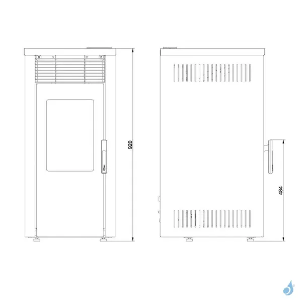 Poêle à Granulés Royal Donna Air 80 US Puissance 8.2kW A+ – Image 2