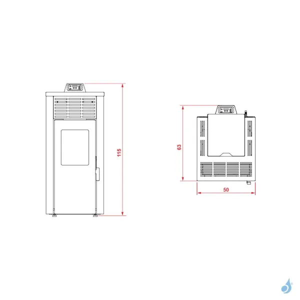 Poêle à Granulés Royal Jada 10 Puissance 10kW A+ – Image 2