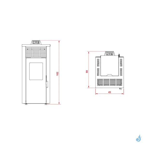 Poêle à Granulés Royal Jada 8 Puissance 8kW A+ – Image 2