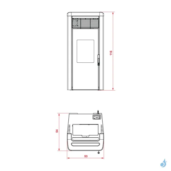 Poêle à Granulés Royal Lea Air 90 Puissance 9kW A+ – Image 4