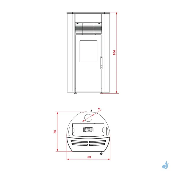 Poêle à Granulés Royal Roberta Air 60 US Puissance 6kW A+ – Image 2