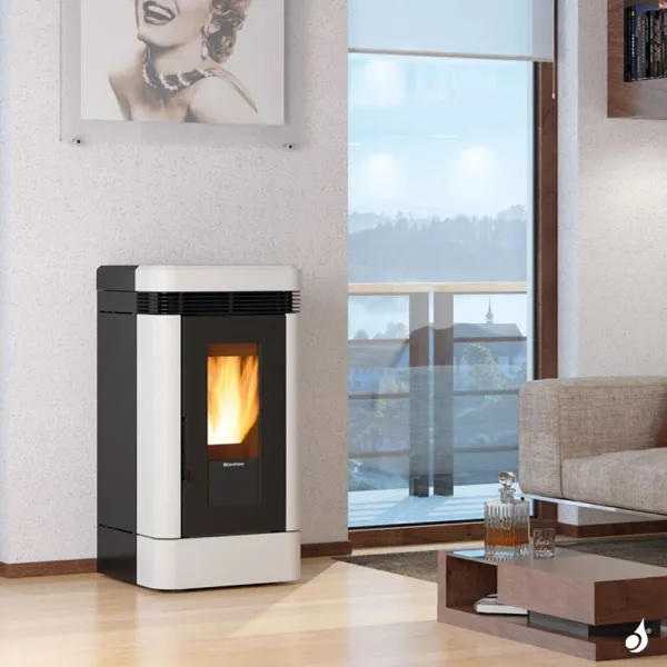 Poêle à Granulés Ventilé Extraflame Lucia Puissance 12.1kW WiFi Sortie Fumée Postérieure – Image 4