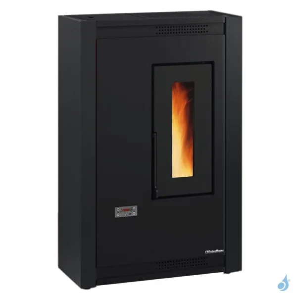 Poêle à Granulés Ventilé Extraflame Luisella 5.0 Puissance 5.1kW Sortie Fumée Postérieure Ou Supérieure