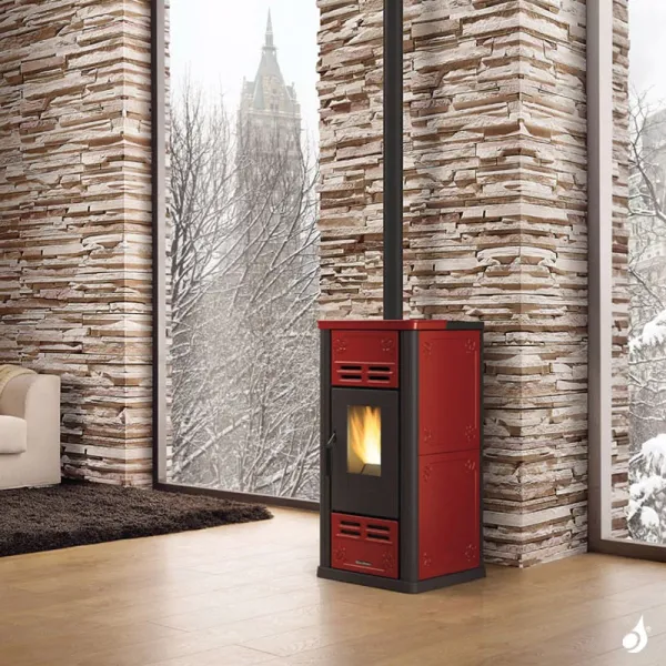 Poêle à Granulés Ventilé Extraflame Serafina Lux Evo Puissance 8.0kW Sortie Fumée Supérieure Postérieure – Image 3