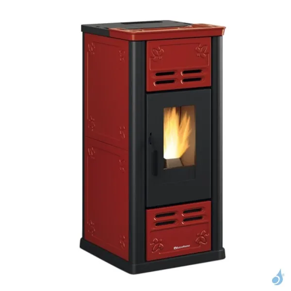 Poêle à Granulés Ventilé Extraflame Serafina Lux Evo Puissance 8.0kW Sortie Fumée Supérieure Postérieure