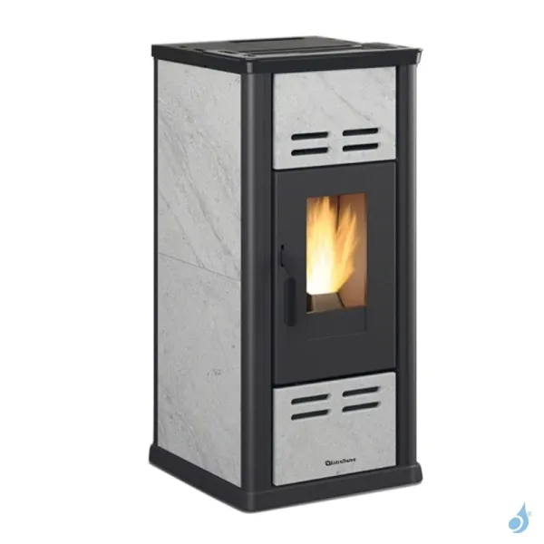 Poêle à Granulés Ventilé Extraflame Serafina Petra Evo Puissance 8.0kW Sortie Fumée Supérieure Postérieure