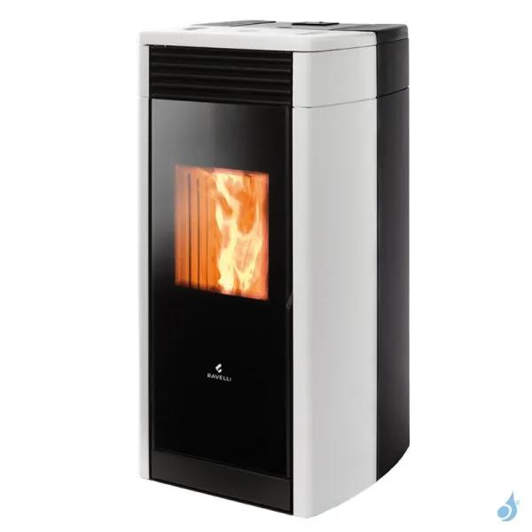Poêle à Granulés Ventilé Ravelli RV 100 Puissance 11.5kW Sortie Fumée Postérieure
