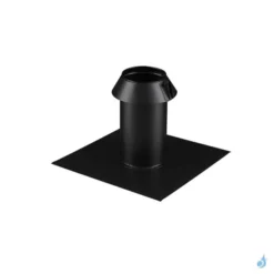 Solin Pour Toit Plat Poujoulat SIO Inox Ou Noir Ø80/130 Ou Ø100/150