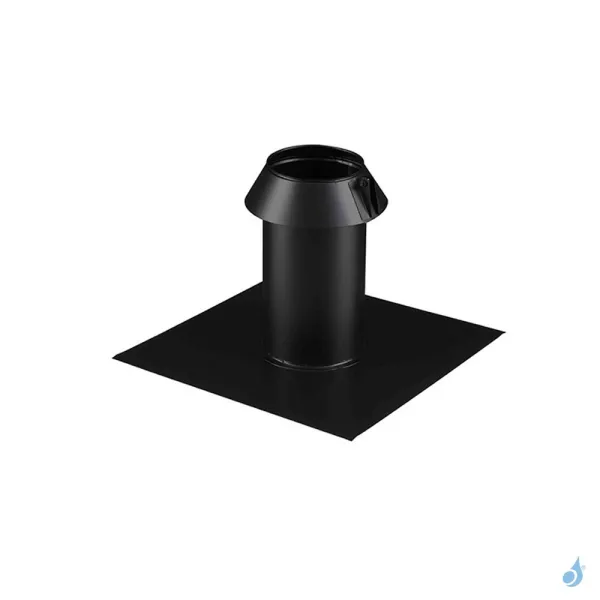 Solin Pour Toit Plat Poujoulat SIO Inox Ou Noir Ø80/130 Ou Ø100/150