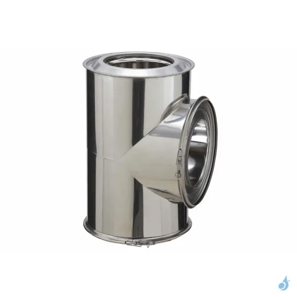 Té 90° Inox-Inox Poujoulat Ø150 Conduit Rigide Isolé