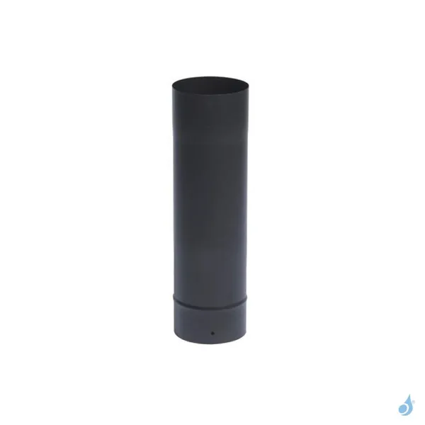Tuyau Rigide TEN ÉMAIL 0.6mm Noir Mat Ø125 Ou Ø150 Mm Longueur 0.50 Ml